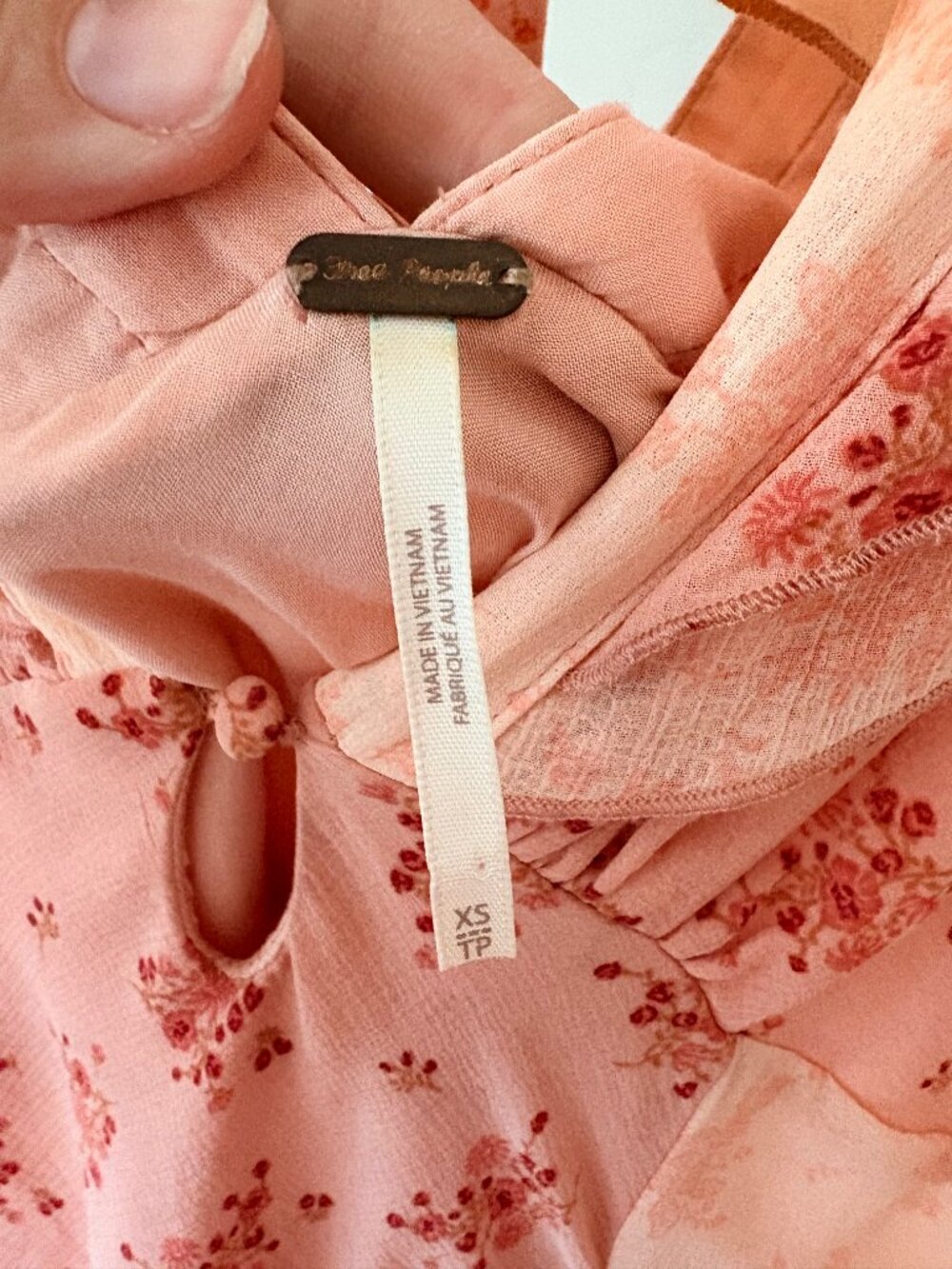 Free People Peach Floral Ruffle Maxi Dress - Picture 6 of 7